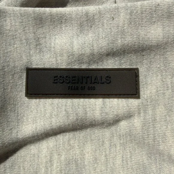 Fear of God Essentials Hoodie Grey Light Oatmeal Size Medium - Picture 6 of 12